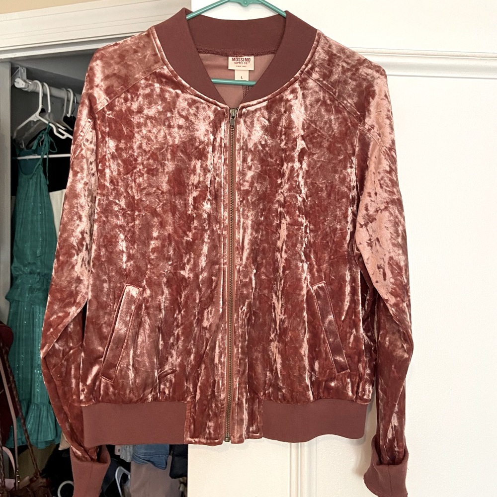 Pink Velvet Mossimo Bomber Jacket